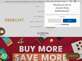 'cococart.in' screenshot