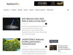 'radimeako.sk' screenshot