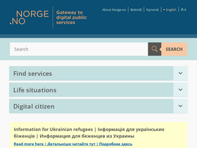 'norge.no' screenshot