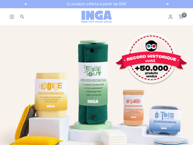 Inga homepage screenshot
