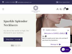 Ouros Jewels homepage screenshot