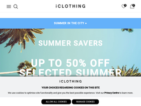 'iclothing.com' screenshot