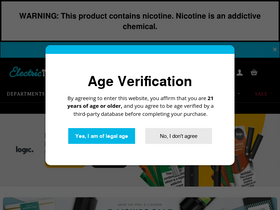 'electrictobacconist.com' screenshot