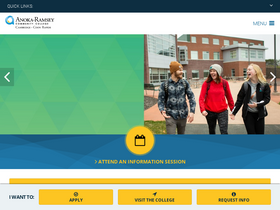 'anokaramsey.edu' screenshot