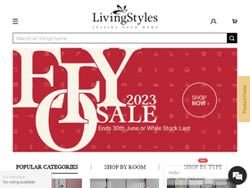 'livingstyles.com.au' screenshot