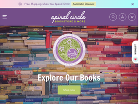 A Spiral Circle Bookstore & More homepage screenshot