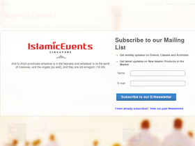 'islamicevents.sg' screenshot