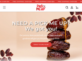 Pick Me Up Snacks website screenshot