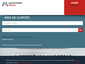 'mcoutinhopecas.pt' screenshot