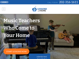 'lessonsinyourhome.net' screenshot