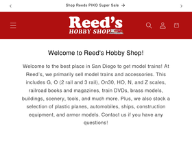 reeds-hobbies.com homepage screenshot