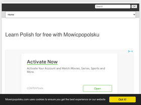 'mowicpopolsku.com' screenshot
