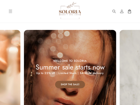 Soloria homepage screenshot