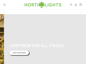 hortilights.com homepage screenshot