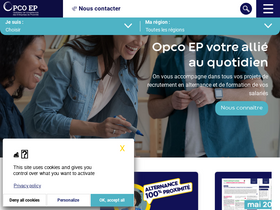 'opcoep.fr' screenshot