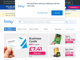 'bizay.co.uk' screenshot