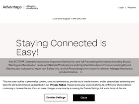 'allerganadvantage.com' screenshot
