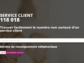 'numeroserviceclient.fr' screenshot