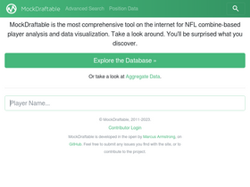 'mockdraftable.com' screenshot