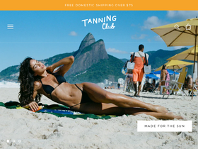 TANNING CLUB website screenshot