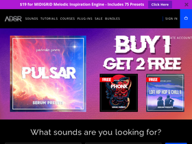 'adsrsounds.com' screenshot