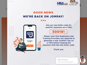 'hrdcorp.gov.my' screenshot