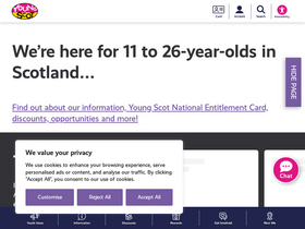 'young.scot' screenshot