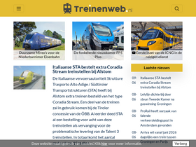 'treinenweb.nl' screenshot