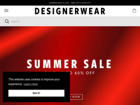 'designerwear.co.uk' screenshot