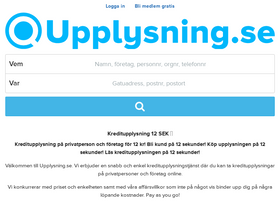 'upplysning.se' screenshot