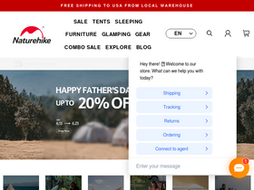 'naturehike.com' screenshot