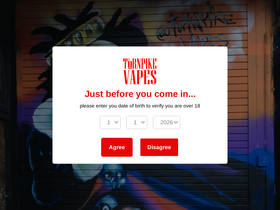 turnpikevapes.com homepage screenshot