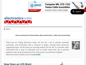 'electronics-notes.com' screenshot