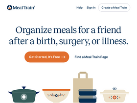 'mealtrain.com' screenshot