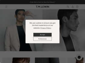 'tmlewin.co.uk' screenshot
