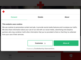 'rodekors.dk' screenshot