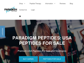 'paradigmpeptides.com' screenshot