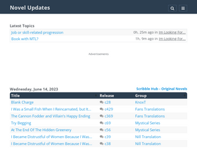 'novelupdates.com' screenshot