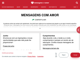 'mensagenscomamor.com' screenshot