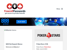 'freerollpasswords.com' screenshot