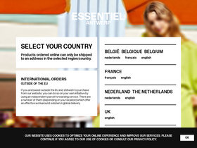 'essentiel-antwerp.com' screenshot