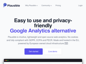 'plausible.io' screenshot