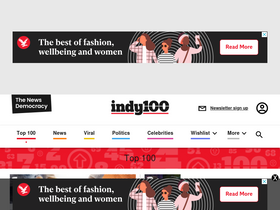 'indy100.com' screenshot