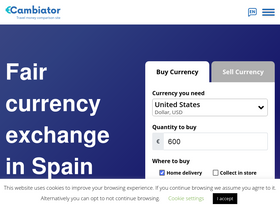 'cambiator.es' screenshot