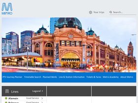 'metrotrains.com.au' screenshot