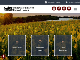 'mundwilerfuneralhome.net' screenshot