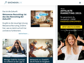 'elearning.gruender.de' screenshot