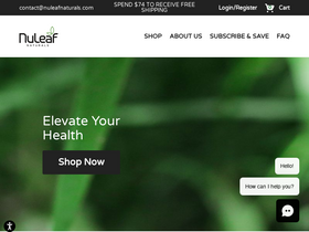 'nuleafnaturals.com' screenshot