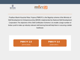 'pmkvyofficial.org' screenshot