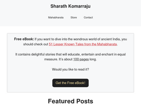 'sharathkomarraju.com' screenshot